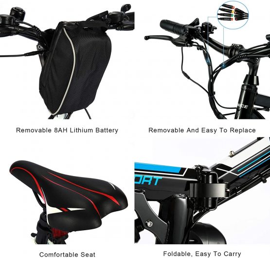 Vivi26 Bicicleta Eléctrica Plegable 26" 250W 8Ah - Imagen 2